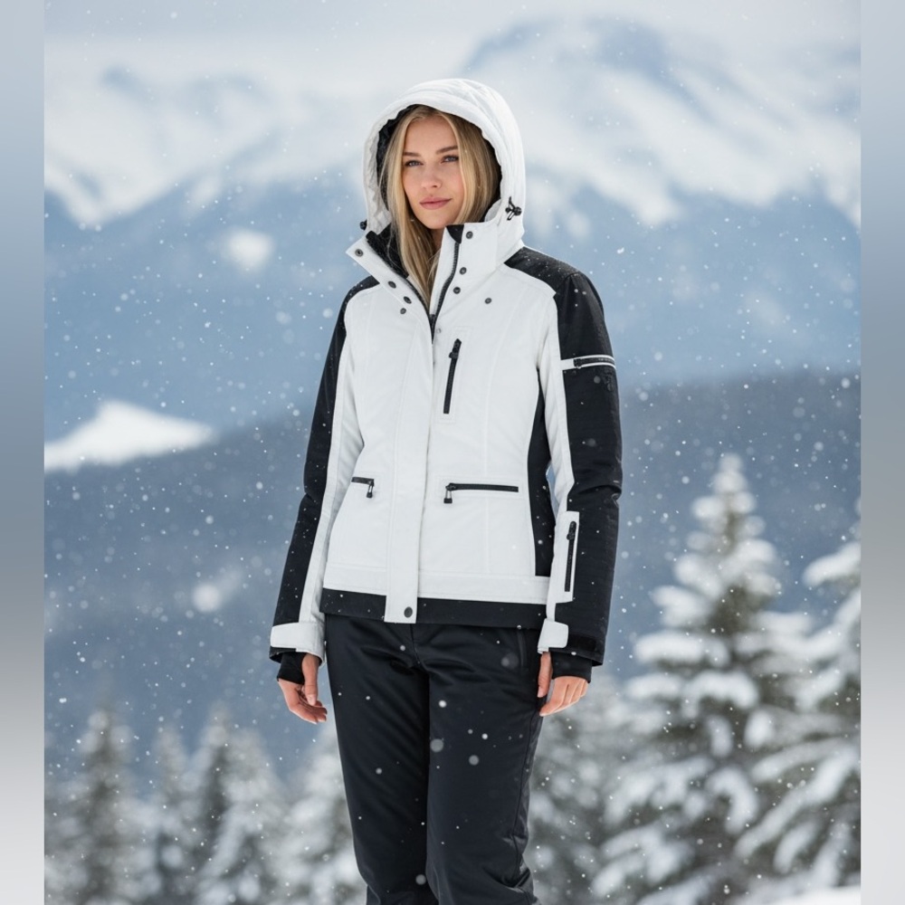 SOS Black snow/winter jacket Hoody Primaloft Women’s Size S